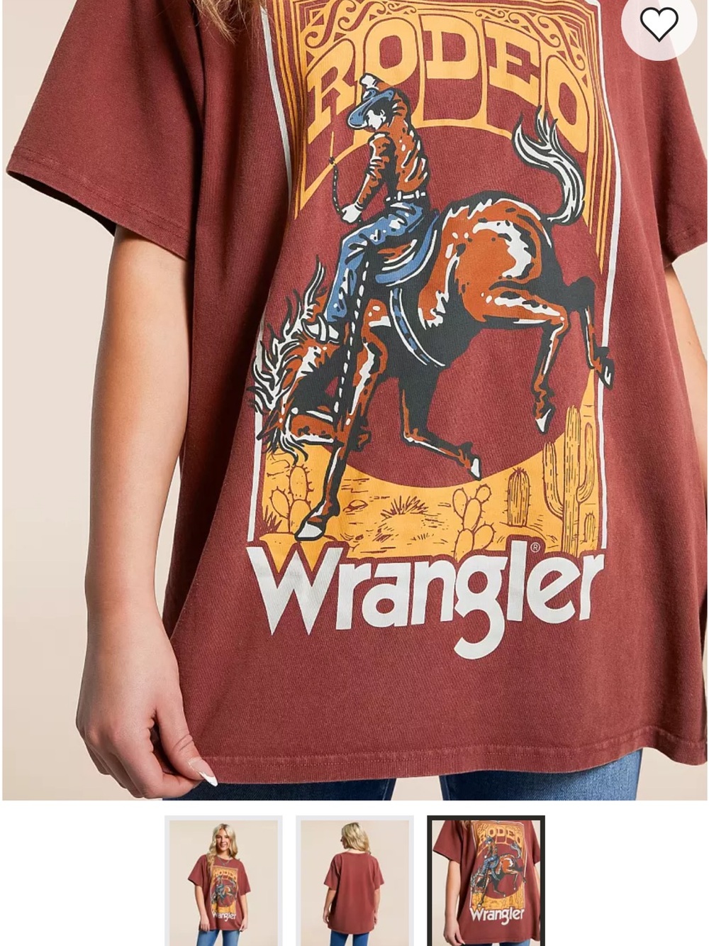 Wrangler Rust Rodeo Graphic Oversized Tee - Picture 4 of 11